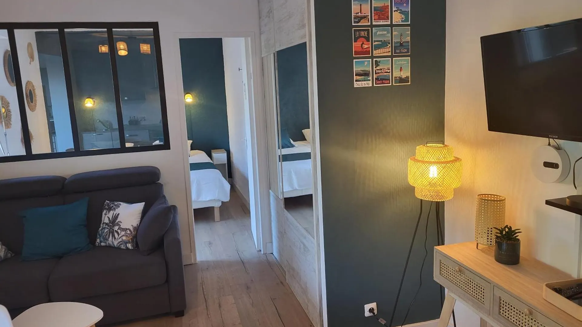 Charmant Appartement Avec Jardin Bénodet شقة